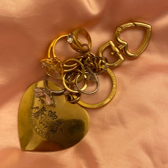 Juicy couture RARE multiple diamond engagement RING rings keychain key holder - Picture 4 of 8